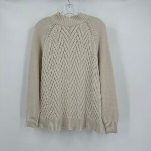 Chaps Womens Vintage Fisherman Cable Knit Sweater Size XXL Preppy Old Money